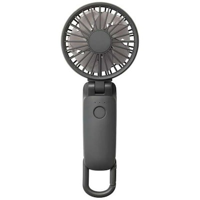 他サイト： リズム時計 RHYTHM モバイルハンディファン 大風量 カラビナ付き Silky Wind Mobile 3.2 ダークグレー 9ZF040RH82の商品画像