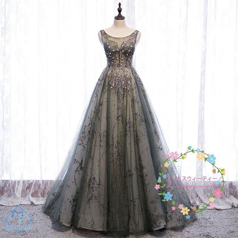 カラードレス 演奏会 コンサート Aライン フォーマルドレス 結婚式 イブニングドレス 二次会 花嫁