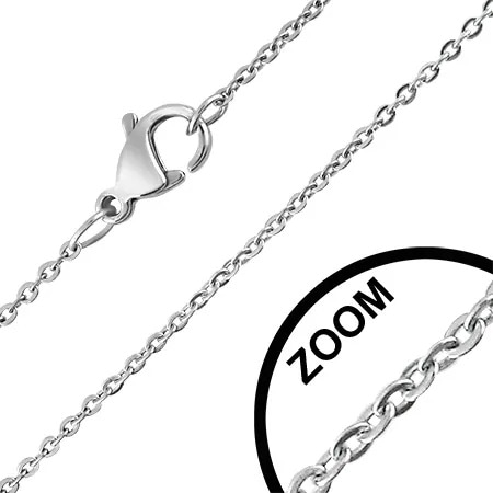 0.8mmフラットあずきチェーン サージカルステンレス316L ネックレス 単品 トップ別売り アクセサリー 首飾り 長い 短い ロング ショート プレゼント 男性 女性 stc00cne062