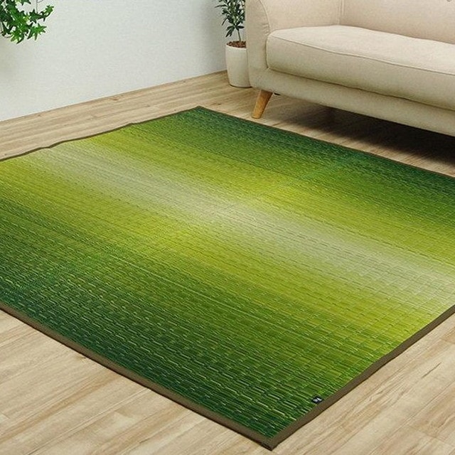 い草ラグ カーペット 夏用 花ござ 畳の上敷き 江戸間3畳 大自然 グラデーション 国産 抗菌 防臭 日本製