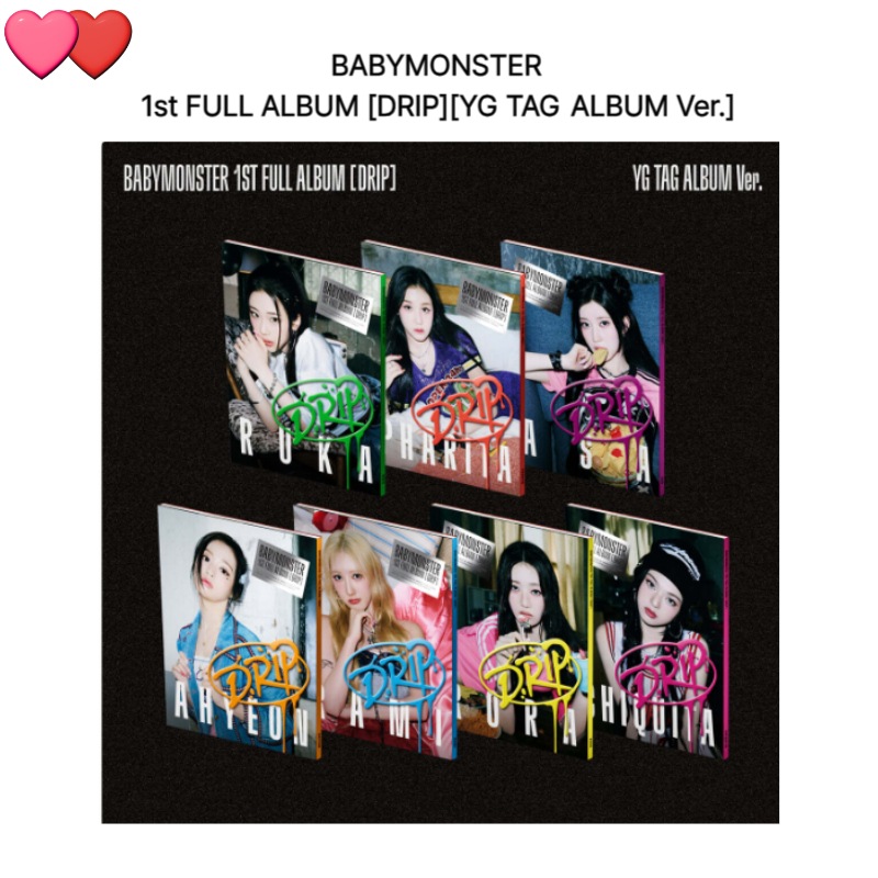 BABYMONSTER  1st FULL ALBUM [DRIP][YG TAG ALBUM Ver.] 7Setチャート反映