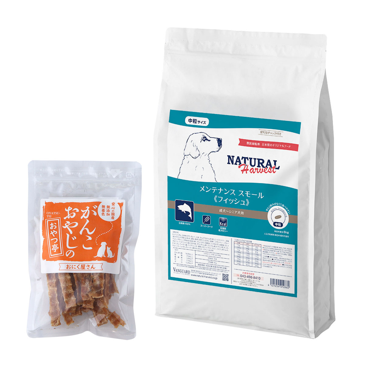 メンテナンススモール フィッシュ 6kg【国産たじま鶏ジャーキー40g付き】