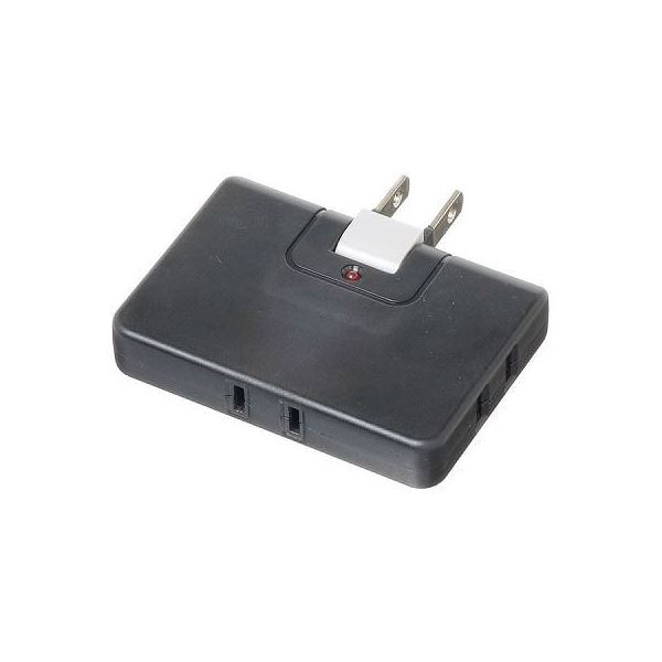 (まとめ)YAZAWA 雷ガード付コーナータップ Y02CK300BK(×10セット)