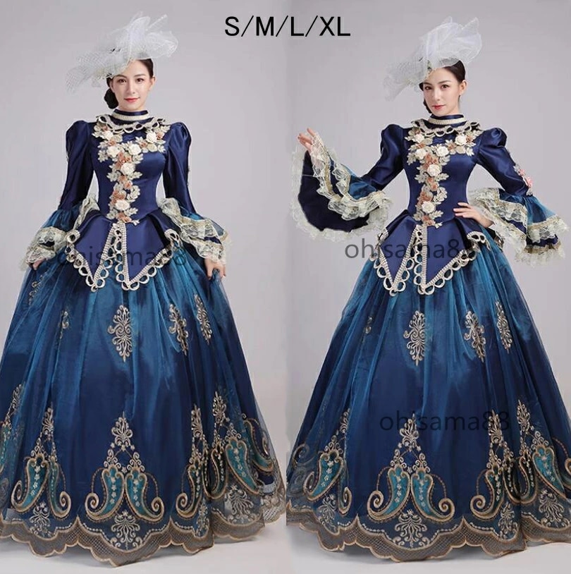 早いもの胜ち 宮廷ドレス 貴族ドレス ステージ衣装 ヨーロッパ風ドレス ハロウィン クリスマス オペラ声楽 舞踏会 プリンセスドレス 演劇 貴婦人ドレス 華やか ロングドレス 可愛い パーティードレス 7,375円