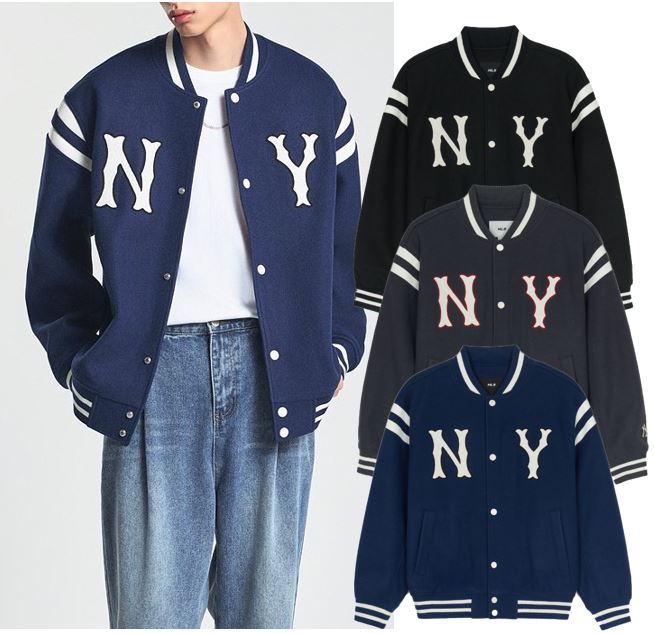 Wool 肩配色 Graphic Varsity Jacket