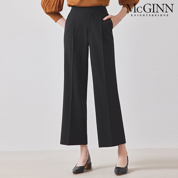 McGINN ツーボタン ピンタック オフィスパンツ_M4S6PT7040