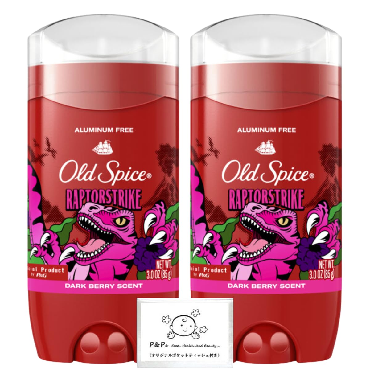 オールドスパイス フレグランスバー ラプターストライク 85g x 2本 セット 正規輸入品 P&Pオリジナルおまけ付き