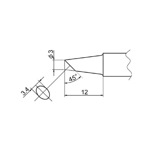 白光 T20-BCF3 FX-838用こて先 3BC型 面のみ 4,812円