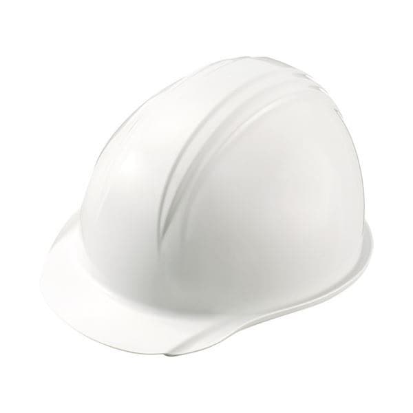 （まとめ）加賀産業 ヘルメット つば（雨溝）付 白[x2セット]
