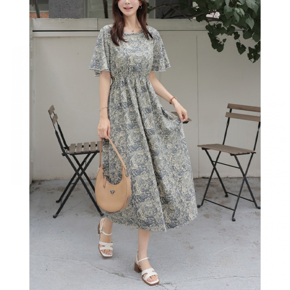 クリック＆ファニーバルビットウィング柄ドレス