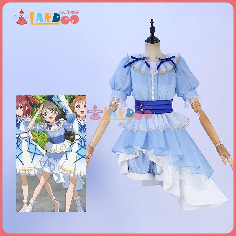 【工場直販 品質保証】 ラブライブ！サンシャイン!! LoveLive! Sunshine!! 渡辺曜 津島善子 小原鞠莉 沼津市100周年記念 コスプレ衣装 コスチューム
