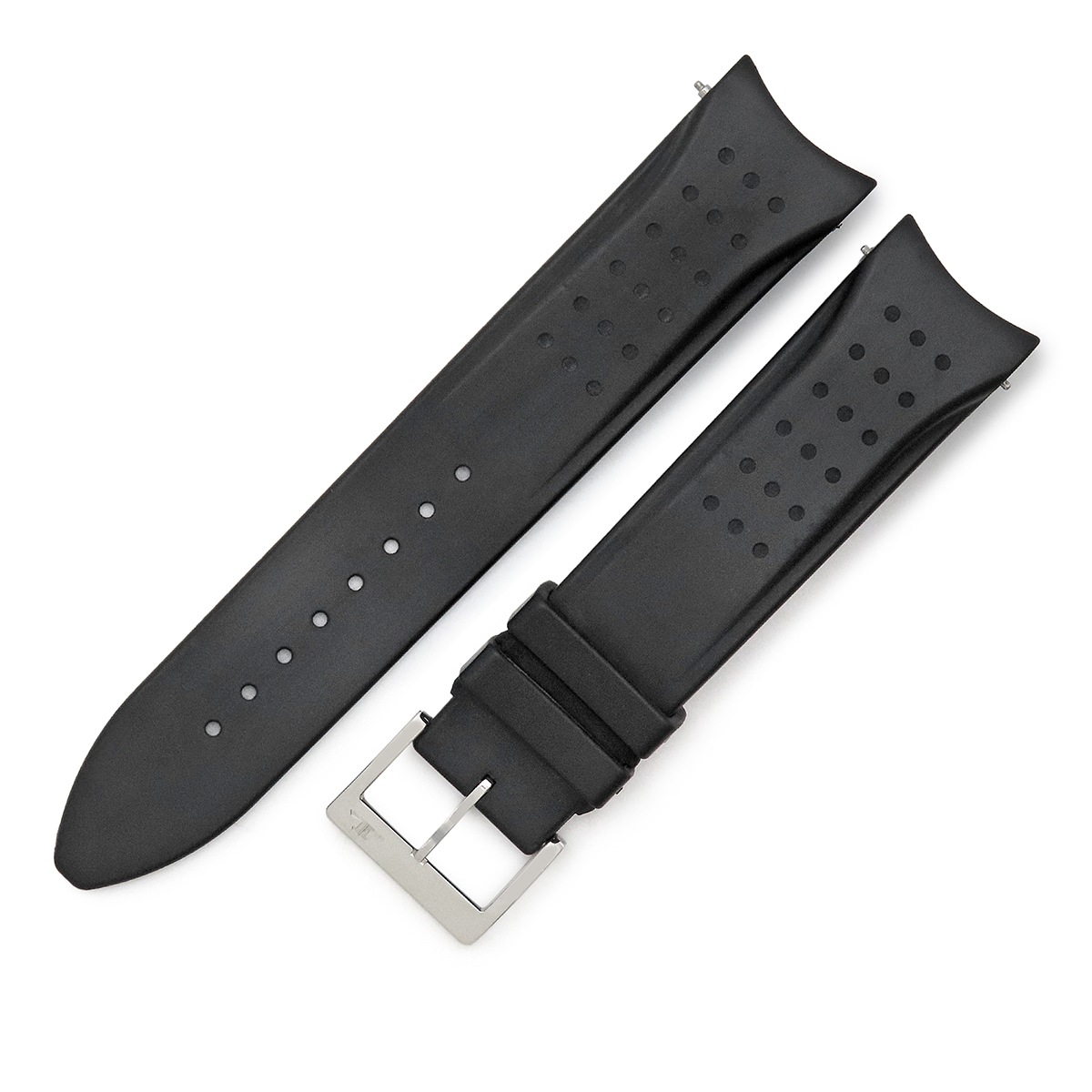 メンズ 純正 替え ベルト ストラップ バンド バネ棒 尾錠付き 22mm ブラック 黒