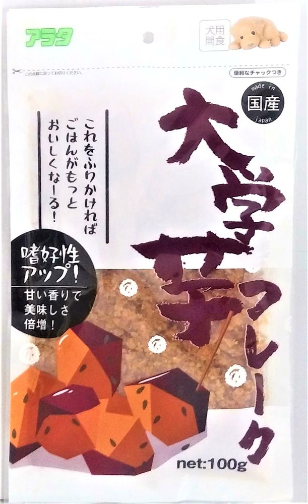 （まとめ買い）アラタ 大学芋フレーク 100g 犬用おやつ [x10]