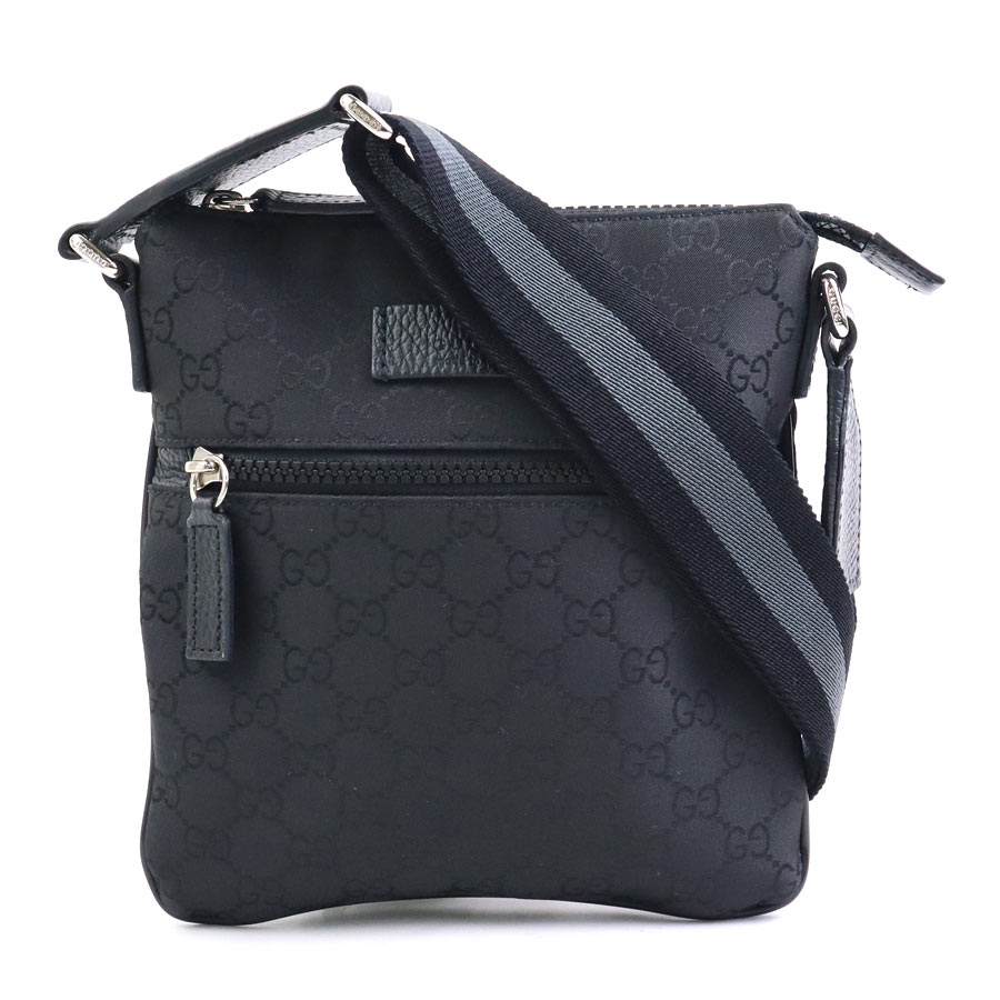 グッチ GUCCI 斜め掛けショルダーバッグ ナイロン ブラック ユニセックス 449183 r10121g