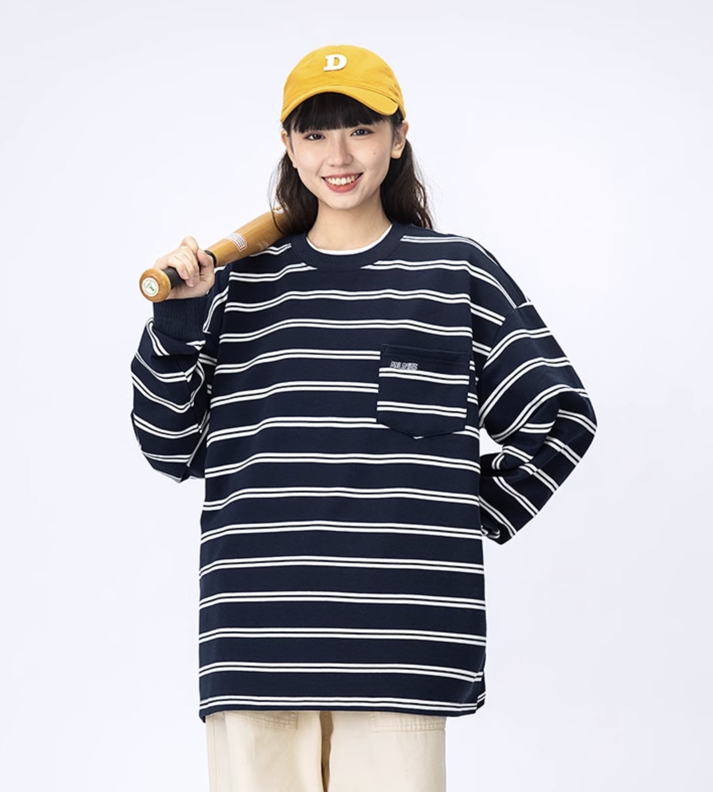 トップス シャツ カットソー ミディアム丈 ミドル丈 袖あり 長袖 ラウンドネック ストレート ワイド ポケット プルオーバー コットン かわいい きれいめ シンプル カジュアル 大人 上品 おしゃれ