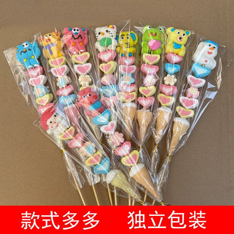 75130150Pcs 漫画マシュマロひょうたんグミロリポップバルク混合マシュマロ 誕生日プレゼント