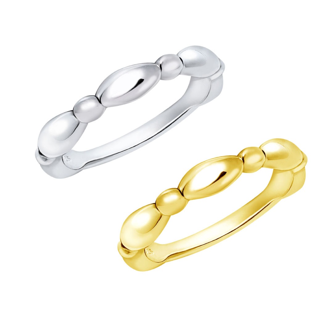 ピンキーリング レディース シルバー925 シルバー イエローゴールド オーバルデザイン sv925 リング 指輪