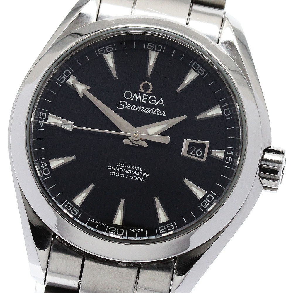 オメガ OMEGA 231.10.34.20.01.001 シーマスター アクアテラ デイト 自動巻き レディース 保証書付き_869039【中古】