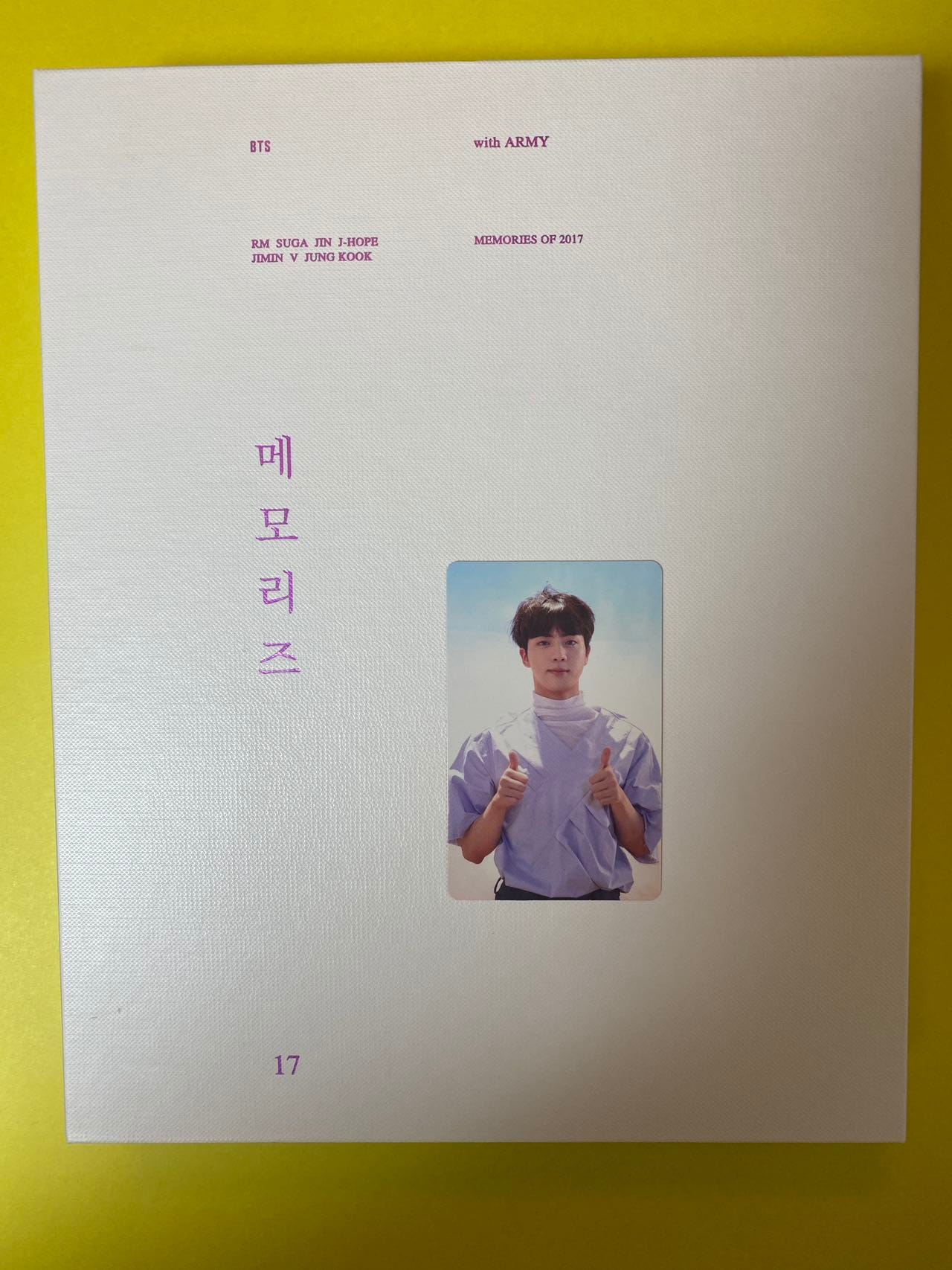 BTS メモリーズ　MEMORIES　2017 DVD 韓国版(5枚組) 　トレカ　ソクジン　ジン