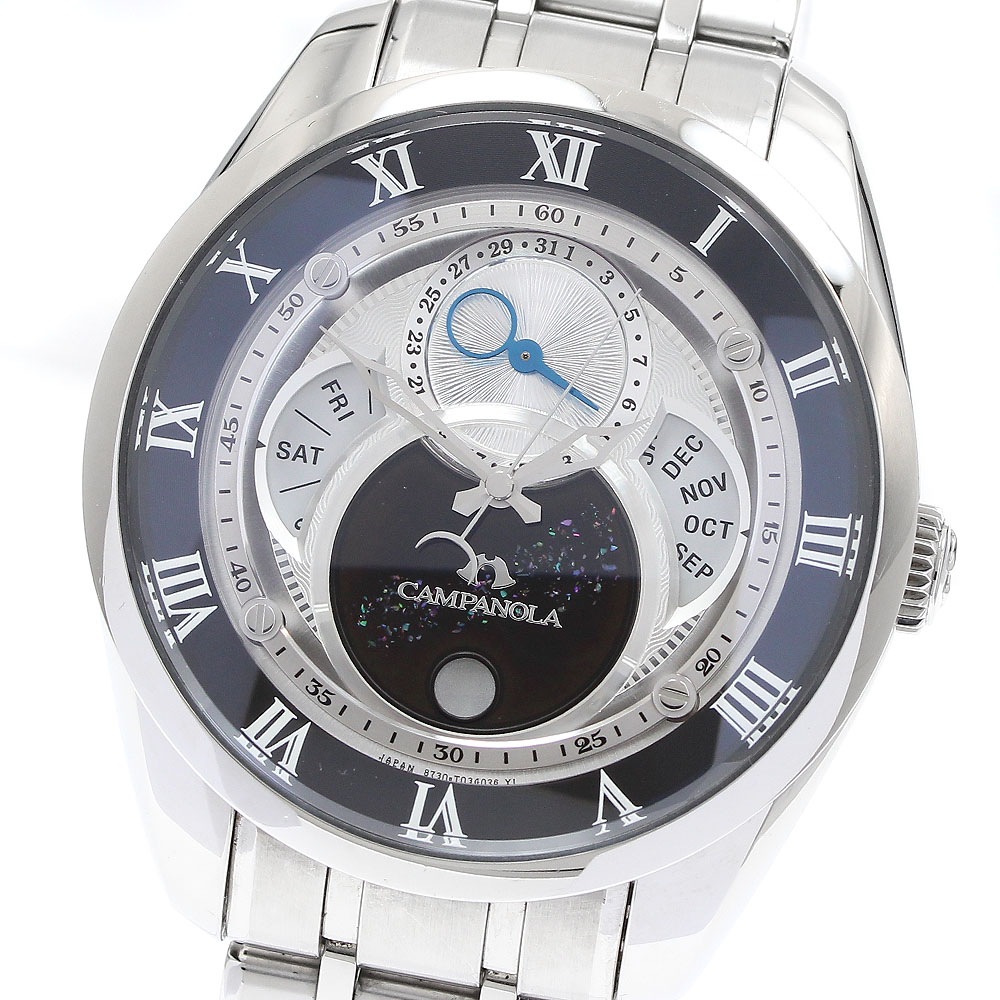 シチズン CITIZEN 8730-T022341/BU0020-62A カンパノラ 天彩星(あまいろほし) トリプルカレンダー ソーラー メンズ 保証書付き_911238【中古】