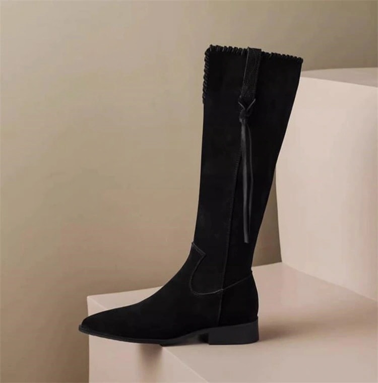 スタイル マーチャンダイズ 高筒 ニーハイブーツ カジュアル スリム ロングブーツ 23 ただし膝 中筒