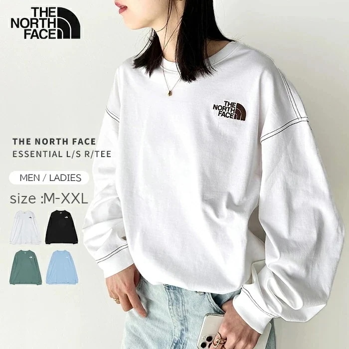 【送料無料】THE NORTH FACE / ESSENTIAL L/S R/TEE ノースフェイス トップス Ｔシャツ ロンＴ ロング丈 クルーネック 長袖 無地 オーバーサイズ メンズ レディース