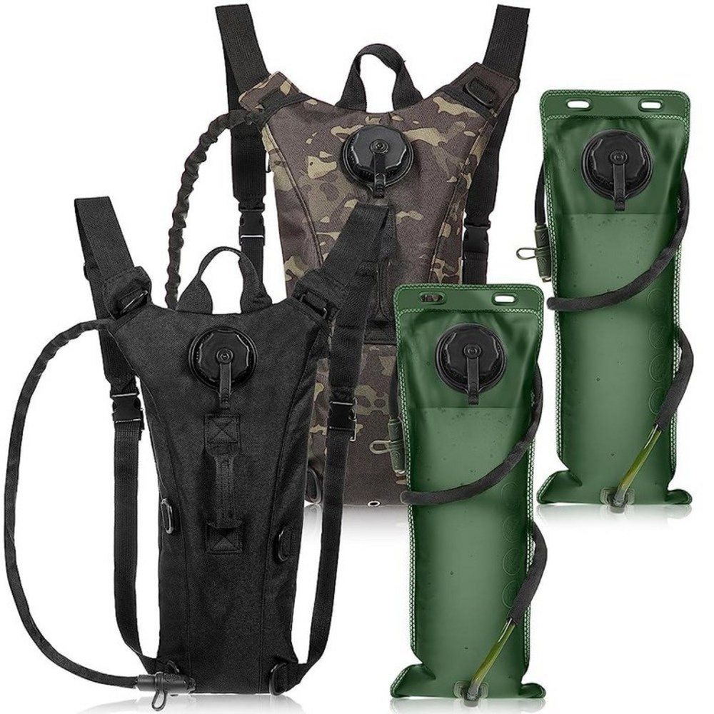 Sanwutaハイドレーションバックパック2個3リットルウォーターポケット戦術軽量44.9 x 19.8cm17.72 7.87インチパックウォーターバッグマザーズバッグ