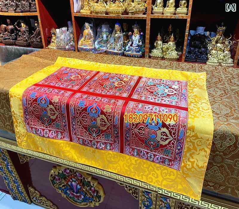 テーブルクロス レトロ 汚れ防止 机カバー 布 雑貨 風 キッチン ダイニング リビング おしゃれ 厚手 エスニック 赤 黄 青