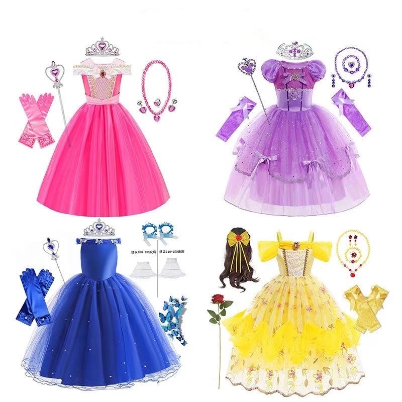 20 TYPESハロウィン 子供 白雪姫 ドレス シンデレラ プリンセス ベル 妖精 ィン コスプレ子供用 アナ コスプレ衣装 ドレス アナ ハロウィン コスプレ プリンセス 雪の女王
