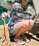 ネイビー×ベージュ