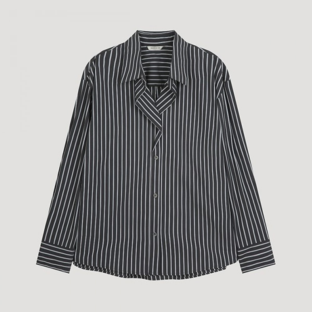 (Shes Miss) ストライプオープンカラーシャツ_swwsto31090_DG