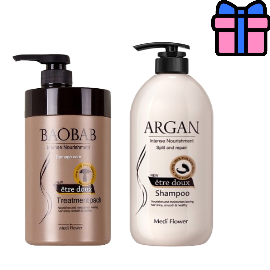[企画商品]正規品トリートメントヘアパック1000ml+シャンプー1000ml パサついた髪 ツヤ 乾燥 頭皮ケア 髪のキメ パーマ 保湿 韓国バオバブオイル タンパク質·脱色·熱ダメージカラーリング
