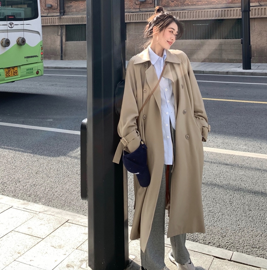 アウター デート コート 上着 トレンチコート ロング ロング丈 袖あり 長袖 かわいい 大人可愛い きれいめ シンプル カジュアル 大人 上品 おしゃれ お洒落 主役級 存在感 春 秋 10代