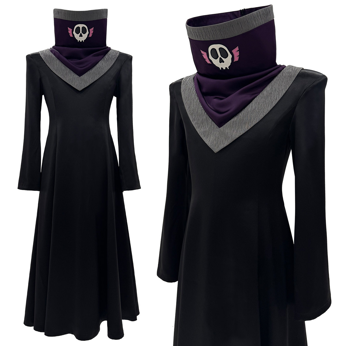 [2026 新作]HOLOUNCOSER HUNTER×HUNTER フェイタン＝ポートオ 幻影旅団 コスプレ 衣装 黒マント 傘剣付 上下セット C服 フルセット 仮装 ハロウィン アニメ