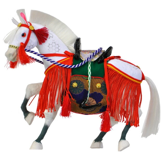 【五月人形】【飾り馬】半ちりめん6号今にも駆け出しそうな躍動感たっぷりの飾り馬！【D151】【新作】【秀光】【限定品】