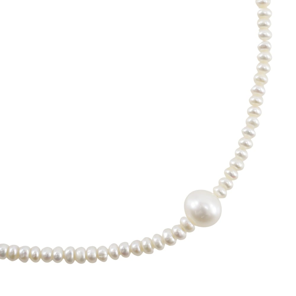 ベビーパール ネックレス 3.1～3.6，7.6ｍｍ 真珠 約8.6g レディース 中古品