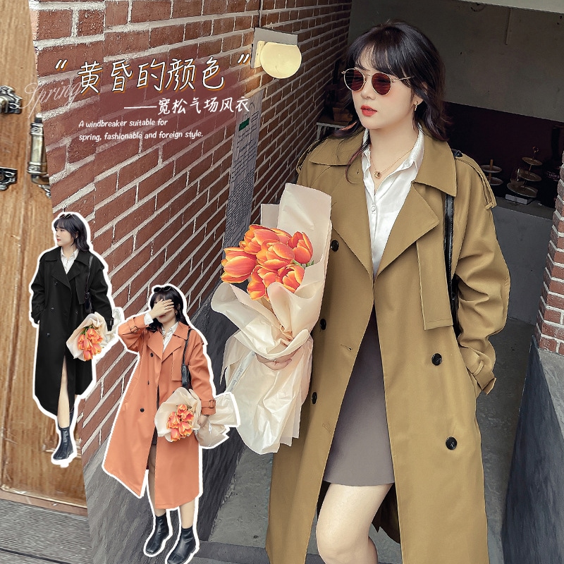 【ぽちゃまに】 2024秋新品 大きいサイズ ロングトレンチコート 体型カバー レディース ロングコート アウター メガ