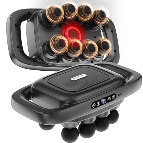 Semtyait 筋膜リリースガン 業界初ハンズフリー【極限の全身解放 1つで8つ相当】 30段階強力振動 筋膜リリース 筋膜ガン 6000mAh大容量(12時間以上連続使用)筋肉リラックス 全身リフ