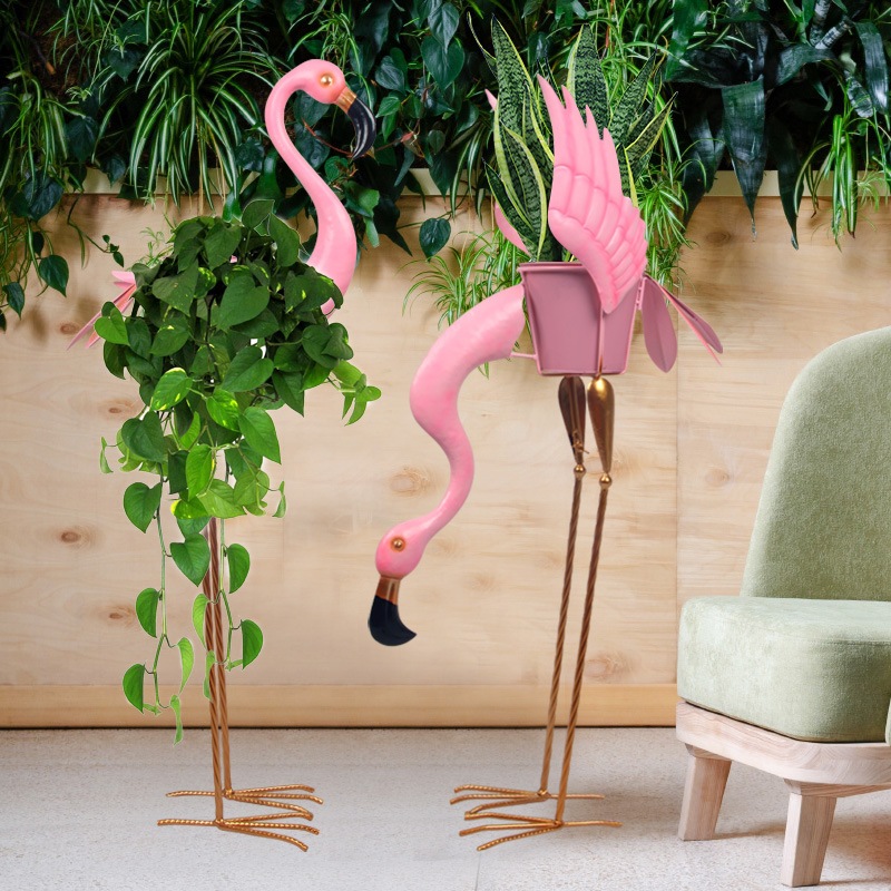 フラミンゴのフラワースタンド フラワーベース