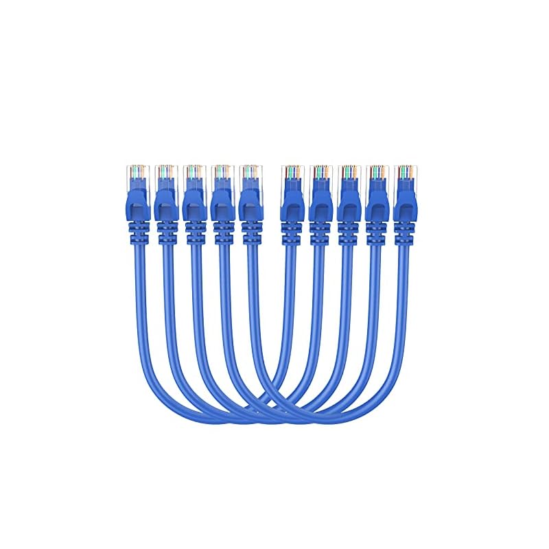 LANケーブル, CableCreation 【5本セット】 CAT 6イーサネットパッチケーブル RJ45コンピュータネットワークコード Cat 6パッチコードCAT 6LANケーブル UTP 23