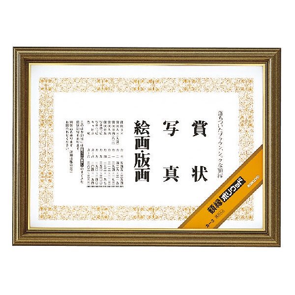 （まとめ買い）額縁 ポリウッド 賞状 A4 カ-3 [x3]