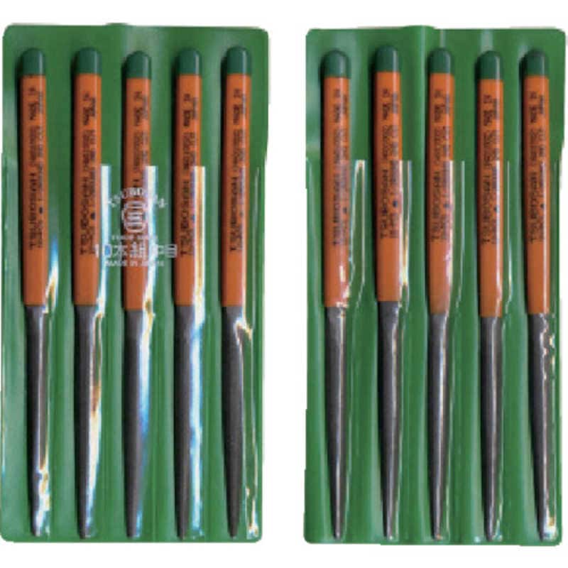 ツボサン 組ヤスリ 10本組 半丸 中目 HA01002