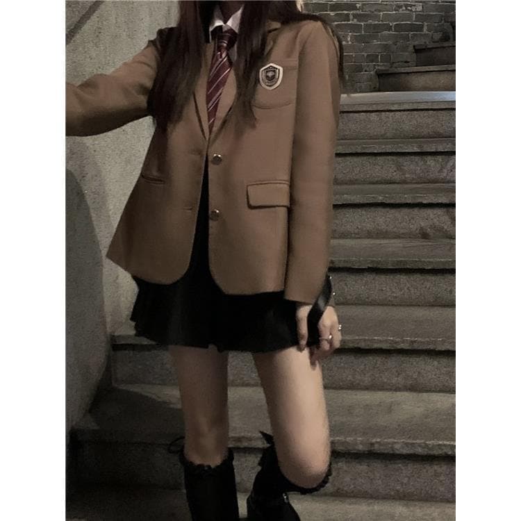 大人気！ 制服スーツワンピース ピンクの甘系スーツ女フレンチレトロイングリッシュjk2025年春秋新作半身スカート脚魅せミニスカート 涼しく楽ちんセットアップ ブレザー コスプレ女子高生