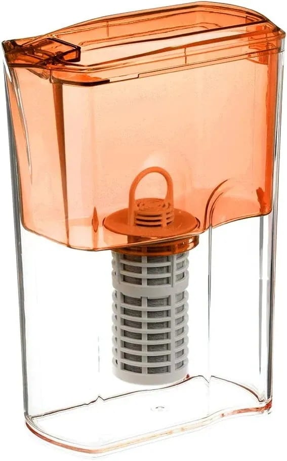 ガイアの水135 ポット型浄水器 1L カートリッジ付き オレンジ ビビアン