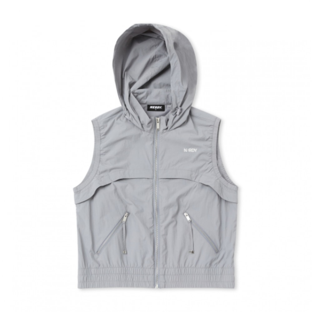 オタク女性用ウーブンパーカーベストグレー 11,650円