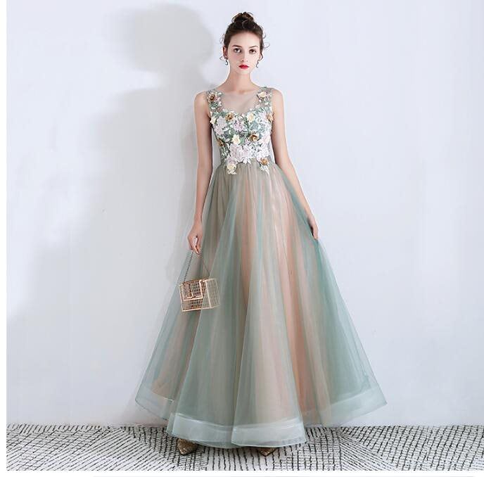 スタイリッシュ Aライン 花柄 カラードレス ウエディングドレス お呼ばれドレス 着痩せ パーティー