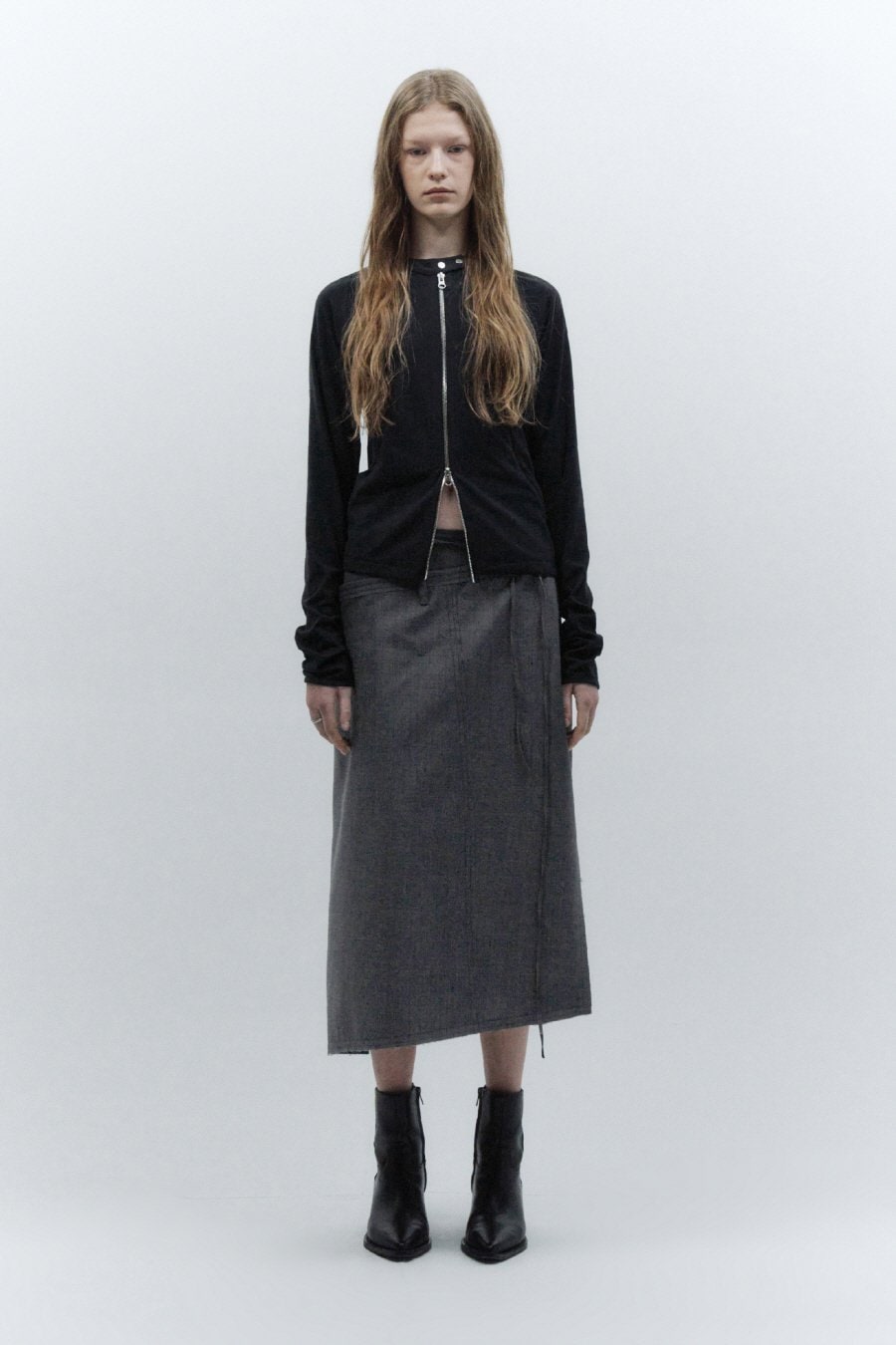 【INSILENCE】 BIKER JERSEY TOP : BLACK