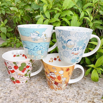 Qoo10] クレヨンしんちゃん 春夏秋冬 陶器カップ : キッチン用品