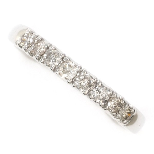 K10 10金 WG リング 指輪 11.5号 ダイヤ 0.30 ジュエリー 中古