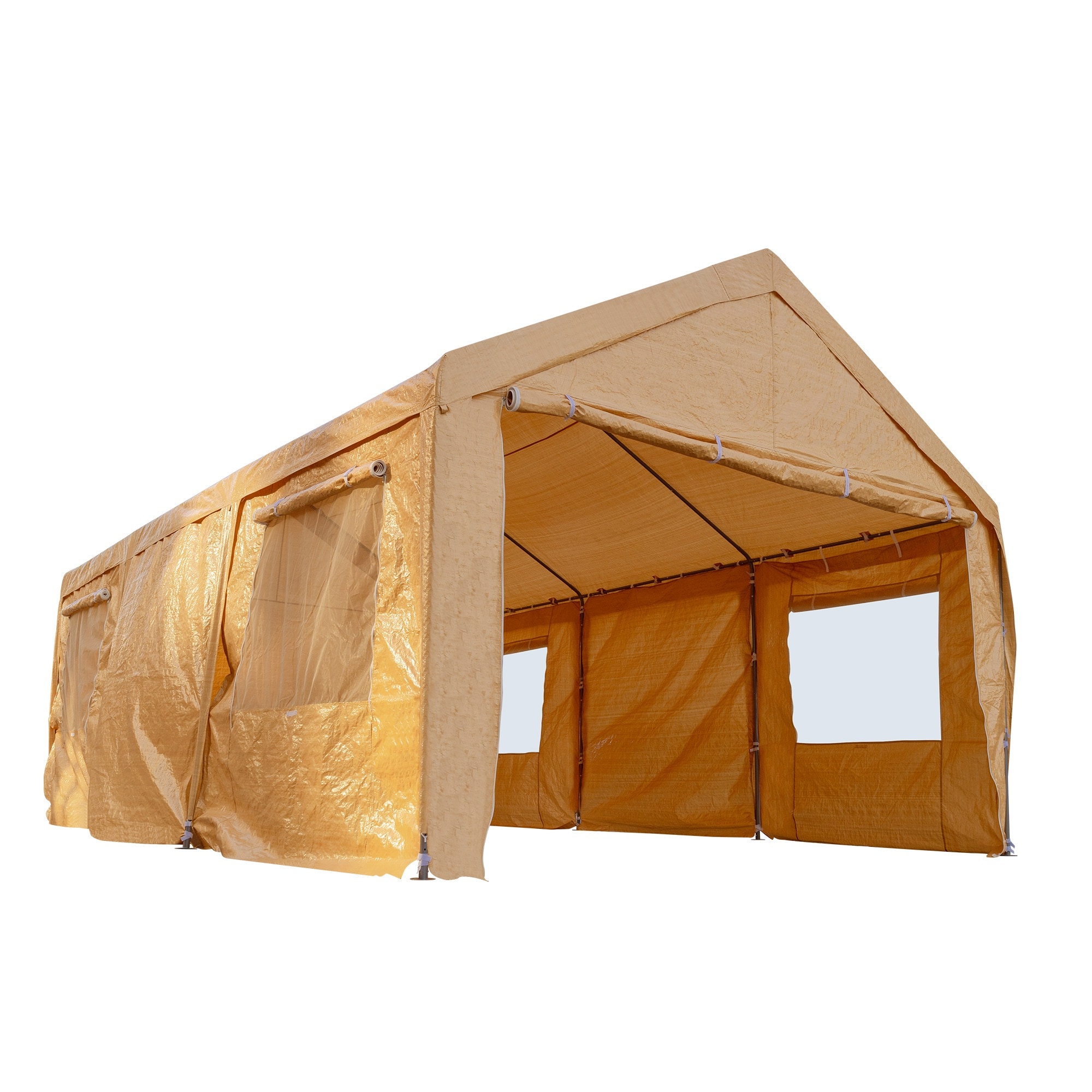 【28】【UPF50+UVカット&防雨】テント 車庫テント ガレージテント 車庫 お祭り 倉庫 3.6×5.9×2.9m ガレージテント カーポート 軽自動車用 大型 車 駐車 スチール製 頑丈 仮設